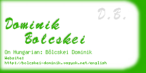 dominik bolcskei business card